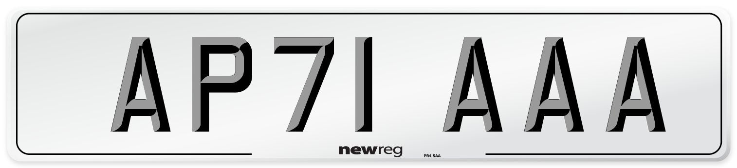 AP71 AAA Number Plate from New Reg